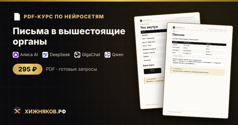 Письма в вышестоящие органы: как сделать с помощью нейросети — пошагово, с готовыми запросами