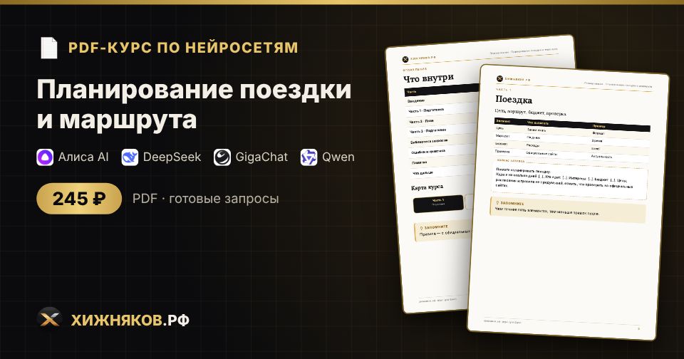 Курс: Планирование поездки и маршрута