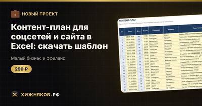 Контент-план для соцсетей и сайта в Excel: скачать шаблон